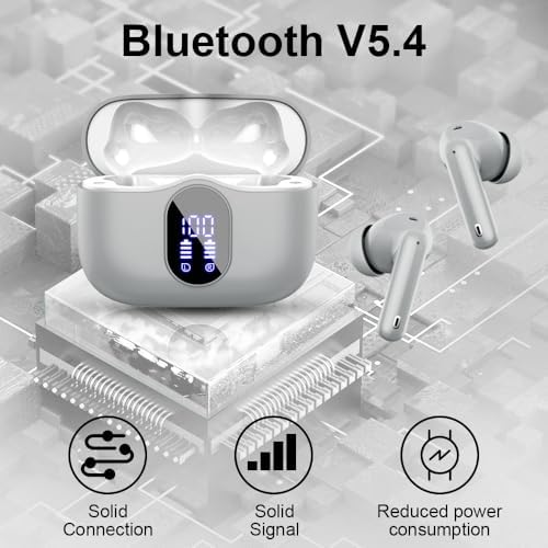Advanced Bluetooth 5.4 Wireless Earbuds with IP7 Waterproofing and Noise-Canceling Microphone – 36 Hours Playtime for Immersive Stereo Sound During Sports, Travel, and Daily Commutes – Ultimate Comfort and Durability for Active Lifestyles and Music Enthusiasts
