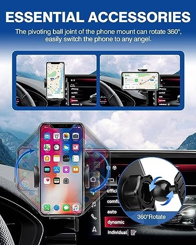 Custom-Fit Car Phone Holder for Audi A4 (2017-2019) & Q5 (2018-2020) – Hands-Free 360° Rotating Mount for 8.3″ Devices – Ultimate Safety & Convenience Accessory for a Modern Driving Experience