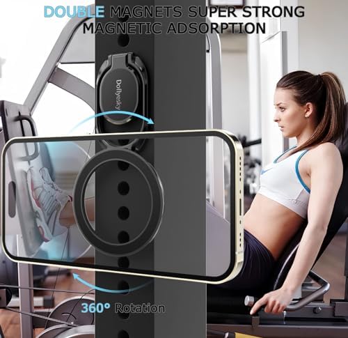 Ultimate Magnetic Phone Ring Holder – Stylish Purple Design for Enhanced Stability & Hands-Free Viewing – Double Adjustable Grip & Stand Compatible with Mag Safe for i Phone & Android – Lightweight, Anti-Fall Accessory for Effortless Handling & Customizable Angles