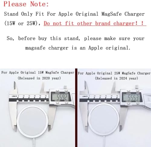 Adjustable Foldable Stand for MagSafe Charger, Desktop Holder Compatible with for iPhone 16 15 14 13 12 Series Cell Phone Wireless Charging Base Pad Mount Accessories – Enhanced Compatibility and Speed