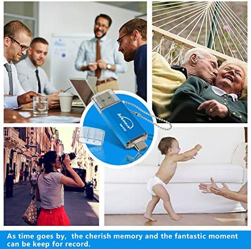 128 GB USB 3.1 Type C Dual High-Speed Photo Backup Stick – Effortless Data Transfer for Android Devices & Tablets – Versatile Memory Drive for Galaxy, LG, Google, Moto – Compact & Durable Storage Solution for Photos, Videos, and Files