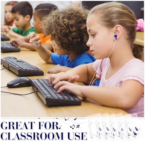 Bulk Konohan 100-Piece Earbuds – Individually Packaged 3.5 mm Headphones for Educational Settings – Lightweight, Durable Student Earphones Designed for Comfort in Classrooms, Libraries, and Learning Environments – Hygienic Black Design for Extended Use and Enhanced Focus