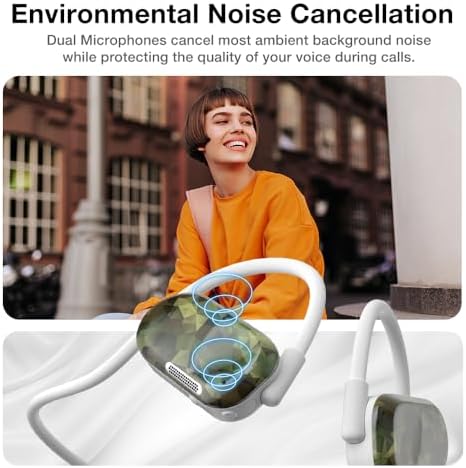 Purity Air Open Ear Headphones – Advanced True Air Conduction Wireless Bluetooth Earbuds with Dual Mic for Clear Calls – Ergonomic, Sweat-Resistant Design for Active Lifestyles – Compatible with i Phone & Android – Ultimate Comfort and Audio Awareness