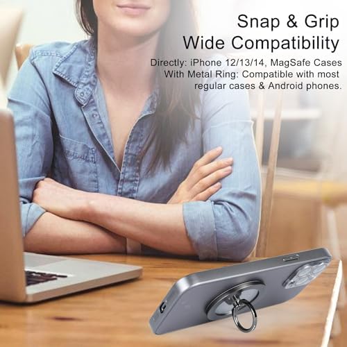 Experience Unmatched Elegance and Functionality with the EI Sonador Magnetic Phone Grip – Premium Transparent Gold Diamond Ring Holder for i Phone 14 Plus, 13, 12 Pro Max & Mini – Ideal for Effortless Selfies and Hands-Free Use, Enhanced Mag Safe Compatibility, Lightweight Removable Design for Ultimate Convenience