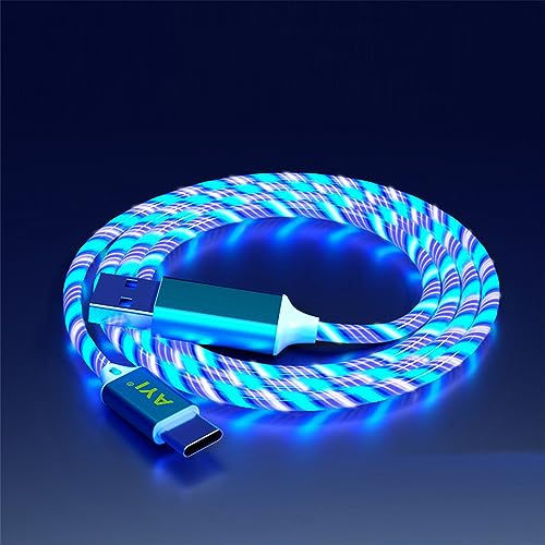 AYI 60 W USB Type C to Type C Fast Charging Cable with LED Indicator – 39 Inch High-Speed Charger for All USB-C Devices – Durable Design for Rapid Power Delivery and Quick Data Transfer