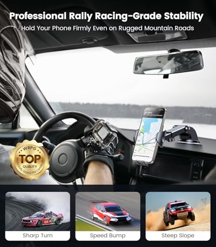 VICSEED [True Strongest Suction] [Rally Racing-Grade Stability] Phone Holders for Your Car 2025 Upgraded Car Phone Holder Mount Truck Stand Cradle for iPhone Samsung All Phones, Yellow – Enhanced Compatibility and Speed