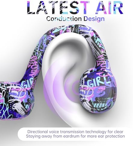 Revolutionary Bluetooth 5.2 Kids Headphones – Safe 85 d B Volume Limiting with Open Ear Design, IPX5 Waterproof for All Adventures, 20 Hours Playtime, Superior Stereo Sound with Built-in Mic – Perfect for School & Playtime in Chic Pink