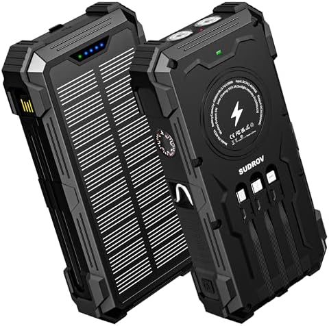 High-Capacity 42800 m Ah Solar Power Bank – Ultimate Outdoor Portable Charger with Wireless Fast Charging & Dual LED Flashlights for i Phone, Samsung, and More – Eco-Friendly Energy Solution Designed for Adventure Seekers