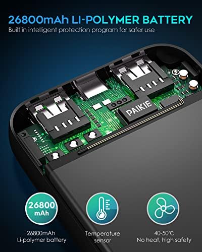 High-Capacity 26800 m Ah Portable Charger Power Bank – PD 20 W Fast Charging Battery Pack with USB-C & Type-C Compatibility for i Phone, i Pad, Samsung Galaxy, and More – Ultimate Travel Power Solution with Smart Charging Technology