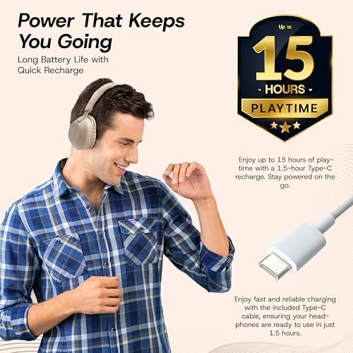 Gabba Goods Aura Elite Premium Wireless Over-Ear Headphones – Unmatched High-Resolution Audio with Built-In Mic, SD Card Compatibility & 6-Hour Battery Life – Perfect for Gamers, Travelers, and Professionals – Chic Black Design for Audiophiles and Everyday Users
