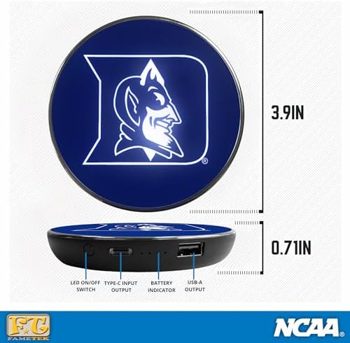 LSU Illuminated Logo Wireless Charger & Portable Power Bank – Dual Charging Pad for Wired and Wireless Devices, Fast Charging Technology, Ideal NCAA Gifts for Graduates and Fans, Ultimate Charging Solution with Enhanced Compatibility