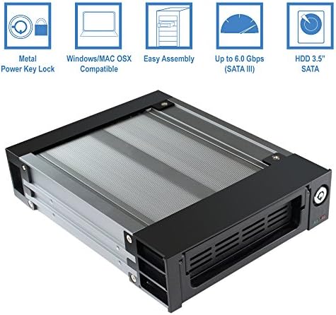 Kingwin Universal Hot Swap Mobile Rack for 2.5” & 3.5” SSD/HDD – Effortless Internal Tray-Less SATA Hard Drive Backplane Enclosure with 6 Gbps Support for SATA I/II/III & SAS I/II – Ultimate Flexibility and Enhanced Data Transfer Speed for Efficient Storage Management