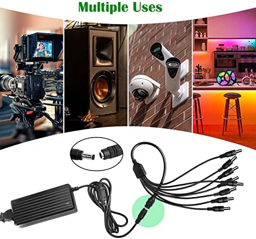 Le Tao Xing 12 V 5 A Universal Power Supply Adapter – Premium AC to DC Converter for LED Strip Lighting and CCTV Security Systems, 60 W with Enhanced Safety Features – Compact Design for Reliable and Efficient Power Delivery in Home and Professional Settings