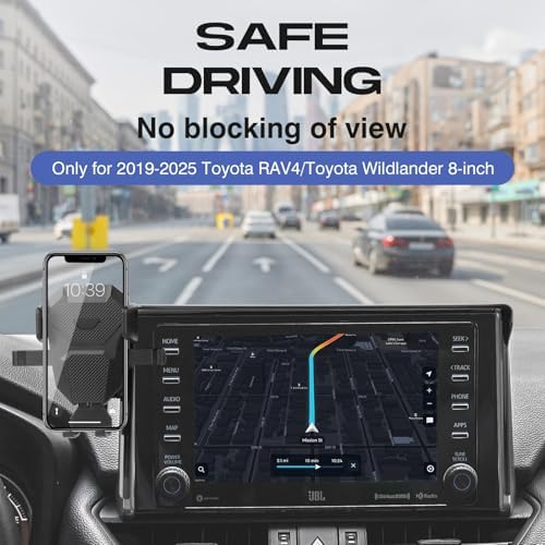 Secure Your Device with the Ultimate Car Phone Holder for Toyota RAV4 (2019-2025) – Adjustable 8-Inch Screen Mount for Hands-Free Navigation, Ultra-Stable Smartphone Cradle for All Models, Effortless Installation and Sleek Integration for Enhanced Driving Safety