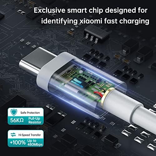 67 W Ultra-Fast Wall Charger for Xiaomi Devices – Quick Charge Adapter with 3 ft Type-C Cable for Mi 15, 14, 13, 12 Series & Redmi Models – Compact, Portable, and Highly Compatible Power Solution for Modern Lifestyles
