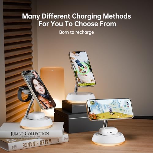 Mcdodo 3-in-1 Wireless Charging Station for Apple Devices – Ultra-Fast 22.5 W Magnetic Charger for i Phone 15/14/13/12, Air Pods Pro/2/3, and Apple Watch Ultra/8/7/SE/6/5/4/3/2 – Compact Design with Advanced Safety Features for Home, Office, and Travel Efficiency