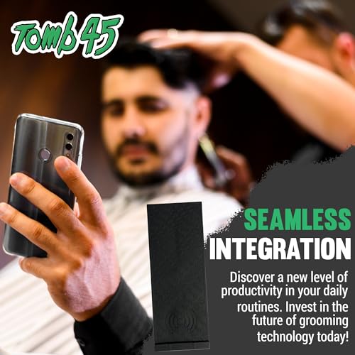 Tomb 45 Professional Wireless Charging Mat – Enhanced Fast Charging Solution for Barbers – Stylish & Functional Mobile Accessory for Organized Grooming Spaces – Durable, Anti-Slip Design for Seamless Device Compatibility