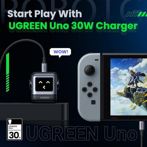 UGREEN Uno 30 W Compact Ga N USB-C Charger Block – Fast Charging Solution for i Phone 16/15/14, Galaxy S25/S24/S23, Pixel 9/8/7, and Mac Book Air – Stylish Purple Finish with Enhanced Safety Features for Everyday Portability