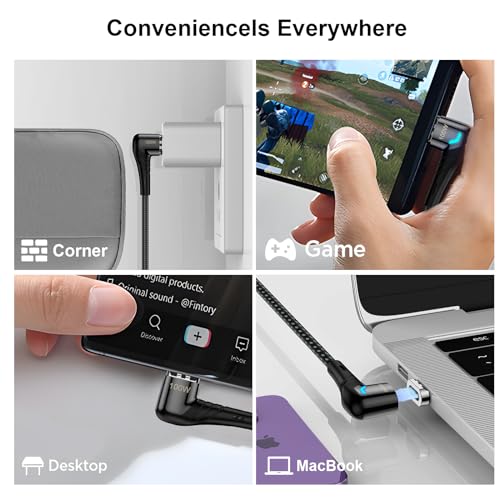 ZBF 100 W USB-C Magnetic Charging Cable – High-Speed 5 A Power Delivery & 480 Mbps Data Transfer | Versatile 5 ft & 6.6 ft Lengths | Effortless Magnetic Connection for i Phone 16/15/14/13 Pro Max, Mac Book Pro, i Pad, Galaxy S22 | Durable Design for Ultimate Convenience and Seamless Charging Experience
