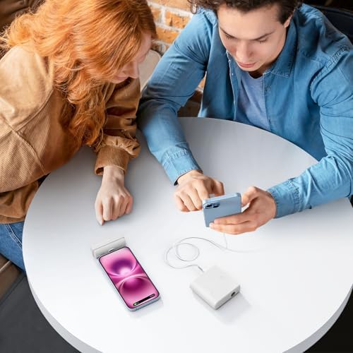 i WALK 13500 m Ah USB-C Portable Charger – Ultra-Fast Charging Power Bank for i Phone 16/15/16 Plus/16 Pro Max, i Pad & More – Lightweight Battery Pack in Stylish Pink for On-the-Go Convenience and Enhanced Device Compatibility