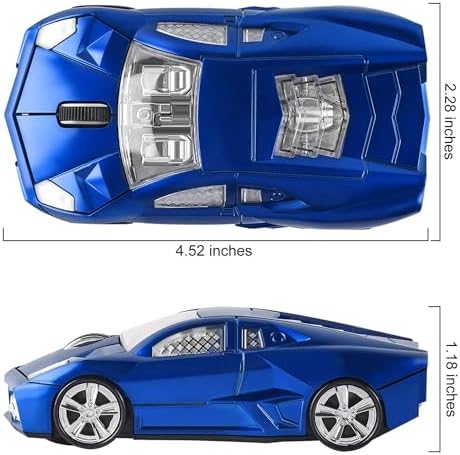 Rev Up Your Productivity with the CHUYI Sports Car Shaped Wireless Mouse – 1600 DPI, Cordless Optical Design for Effortless Use at Home, School, or Office, Perfect Gift for Tech Enthusiasts (Vibrant Blue)