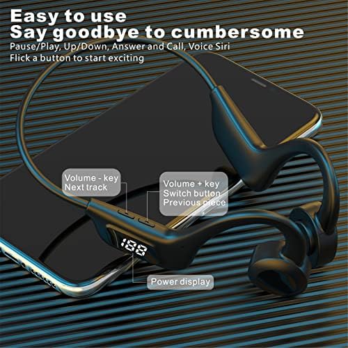 Unleash Your Active Lifestyle with TEDATATA Open Ear Wireless Bluetooth Headphones – Cutting-Edge Waterproof Sport Earbuds Featuring LED Display for Ultimate Safety and Performance in Cycling, Running, Hiking, and Driving – Stay Connected, Stay Aware!