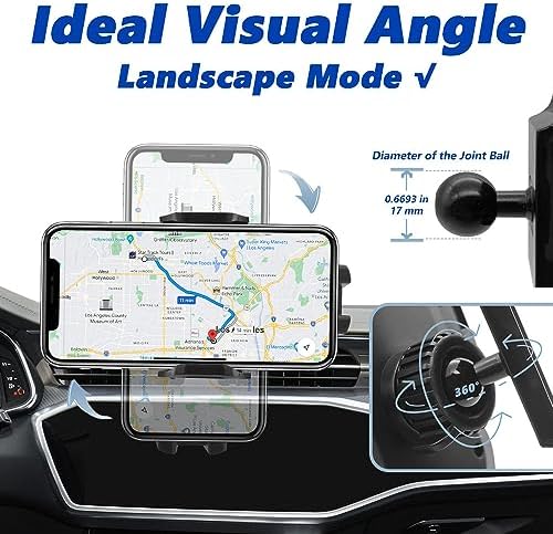 Audi Q3 2019-2024 Custom Phone Mount – Premium Thick Case Compatible Mobile Holder for Seamless Navigation – Adjustable Air Vent Cradle for All Smartphones – Durable Design for Secure Driving Experience