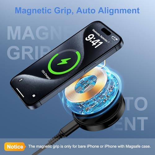 Samsung Galaxy S25 Ultra Magnetic Wireless Charging Pad – 20 W Fast Charger for i Phone 16 Pro Max & Samsung S25, S24, S23, S22 – Qi Certified Magnification Technology with Type-C PD Adapter for Seamless Power Delivery – Sleek, Compact Design for Home & Office Use