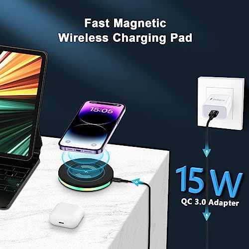 Revolutionary 15 W Pixel 9 A Dual Wireless Charging Station – Fast Charge Your Google Pixel Devices with Effortless Elegance – Modern Design, Ideal for Home and Office – Advanced Safety Features to Eliminate Overheating and Overcharging – Experience Quick, Cordless Charging Convenience
