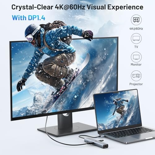 Boost Your Productivity with the Selore 10 Gbps USB C Hub – High-Speed Multiport Adapter Featuring 4 K HDMI, Gigabit Ethernet & Triple USB-C Ports for Unmatched Device Connectivity – Ideal for Mac Book Pro, Air, i Pad, HP, Dell & More – Experience Lightning-Fast Performance & 100 W Power Delivery for Rapid Charging