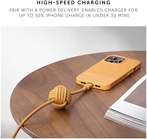 Native Union Night Cable – 10 ft Heavy-Duty USB-C to Lightning Charging Cable with Weighted Knot for i Phone 14 and Earlier – MFi Certified, Fast Charging, Stylish Zebra Design for Ultimate Convenience and Durability