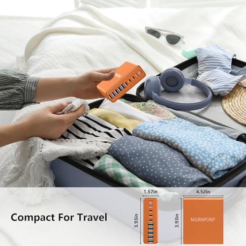 Power Up Like Never Before: 320 W Multi-Device USB C Charger Block with 10 Ports – Ga N III Fast Charging Station for Laptops, Tablets & Smartphones – Perfect for Mac Book Pro/Air, DELL, i Pad, i Phone, Samsung Galaxy – Ultimate Compatibility & Safety Features