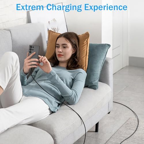 Ultra-Fast 2025 45 W USB-C Charger Duo for Samsung Galaxy – Dual-Pack Type-C Fast Charging Cords for S25, S24, S23 & S20 Series – Superior Compatibility and Rapid Power Restore for Android Devices