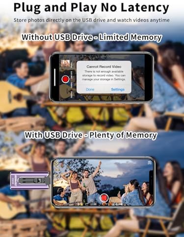 Light Purple 512 GB Flash Drive for i Phone, i Pad & Android – Effortless Photo & Video Backup, Plug & Play Storage Solution, High-Speed USB Memory Stick for Versatile Data Management, No App Required, Travel-Friendly Design