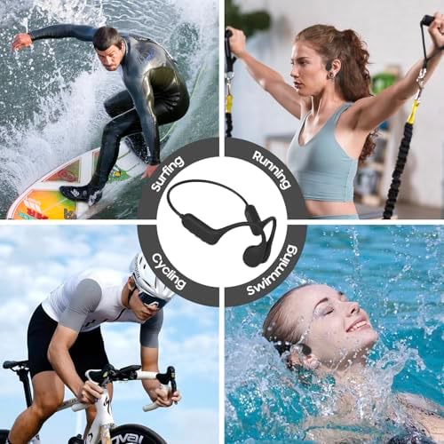 Revolutionary IPX8 Waterproof Bone Conduction Headphones with 32 GB Built-in MP3 Player – Wireless Sports Earbuds for Swimming, Running, and Cycling – Secure Fit, Enhanced Surround Sound, and Unmatched Comfort for Active Lifestyles