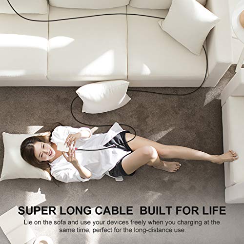 CLEEFUN 20 ft USB Type C Cable – Extra Long Nylon Braided Charger Cord for Fast Charging & Data Transfer, Compatible with Samsung Galaxy Note, LG, Moto, Pixel, Switch & More – Durable & Tangle-Free Design for Ultimate Convenience