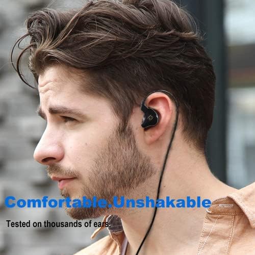 YINYOO KBEAR KS1 Wired In-Ear Monitors – Premium High-Resolution Noise-Canceling Earbuds for Musicians and Audiophiles – Unmatched Bass Performance and Crystal Clear Audio – Ergonomically Designed for Comfort and Wide Device Compatibility – Ideal for Live Performances and Everyday Listening