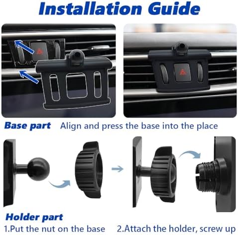 Premium Nissan Murano Car Phone Mount (2015-2023) – Thick Case Friendly Mobile Holder for Secure Navigation | 360-Degree Adjustable Air Vent Cradle | Universal Compatibility for All Smartphones | Essential Auto Accessory for Safe Driving