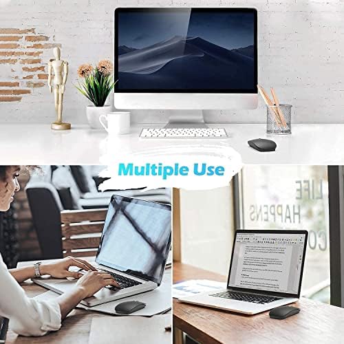 Elevate Your Productivity with the Versatile Wireless Mouse – Rechargeable Bluetooth 5.2 Connectivity, Three Modes (USB-A & USB-C Compatible) for Seamless Use with Mac Book, Chromebook, and More – Silent Click Design for Distraction-Free Work, Sleek Black Finish, Perfect for Travel and Home Office Efficiency