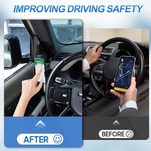 Phone Holder Compatible with Land Rover Defender 90 110 130 2020-2023, 360° Adjustable Dash Left Side Phone Mount Holder for All Smartphones (Style B) – Enhanced Compatibility and Speed