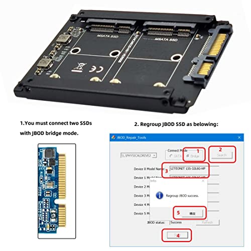 Chenyang Dual Function MSATA SSD JBOD Adapter with USB C 2.5″ Hard Drive Enclosure – Unmatched Speed and Versatility for Enhanced Storage Solutions