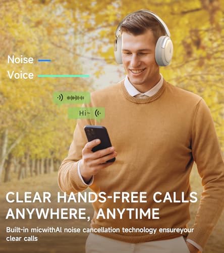 Atom Max Hybrid Active Noise Cancelling Over-Ear Headphones – Ultimate Comfort and Superior Hi-Res Audio Experience with 45-Hour Battery Life, Quick Recharge, Customizable Sound Profiles via Intuitive App, Lightweight Foldable Design, Luxurious Earpads in Elegant Black – Perfect for Travel, Work, or Home Listening