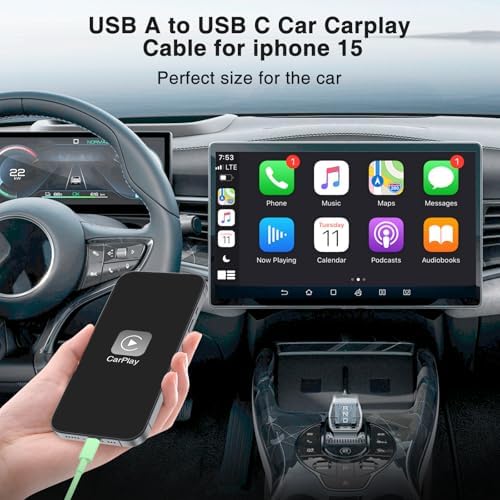 3-Pack Black [3.3FT+3.3FT+6FT] USB A to USB C Cable，USB to USB C Car Carplay Cable for iPhone 16 15 Pro Plus Pro Max，for iPad Pro/Air/Mini，for Samsung S24/S23/S22，for MacBook Pro/Air and More – Enhanced Compatibility and Speed