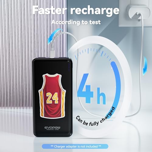 Ultra-Slim 10,000 m Ah Dual-Pack Portable Charger – 15 W Fast Charging Power Bank with USB-C Compatibility for i Phone, Samsung, Pixel & More – Effortless Mobility & Reliable Power Solutions