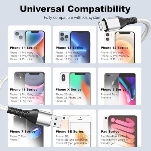 Premium 10 FT USB C to USB C Charger Cable – Dual Pack 100 W Fast Charging, Nylon Braided Design for i Phone 16 Series, Mac Book, and Samsung Galaxy S24 – Stylish Pink Color for Enhanced Durability and Flexibility