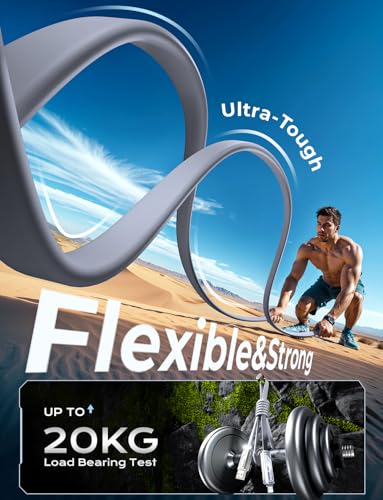 SHEZI 4-in-1 USB C Charging Cable | 240 W Fast Charging Solution for i Phone 16/15 & More | 5 FT Durable Flat Silicone Cord with Lightning, USB-C, USB-A Connectors | Versatile Multi-Device Charger for Home, Office & Travel | Enhanced Compatibility & Speed