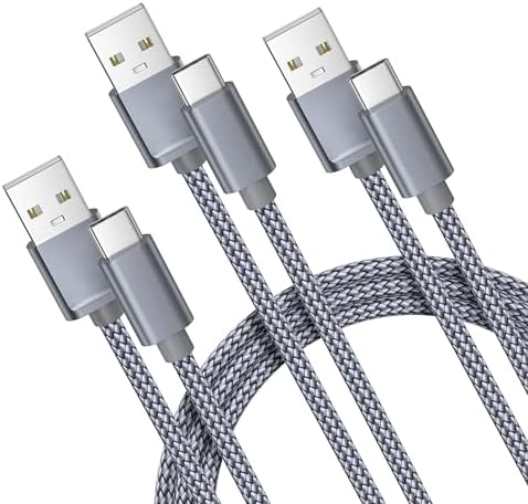 Premium Car Play Charging Cable Set for i Phone 16/15 Pro Max – 3-Pack (3.3 FT, 6.6 FT, 10 FT) USB A to USB C – Fast Data Transfer & Durable Design for i Pad Pro, Air Pods, Galaxy S24/S23/S22 & More – Enhanced Compatibility for Effortless Connectivity and Navigation