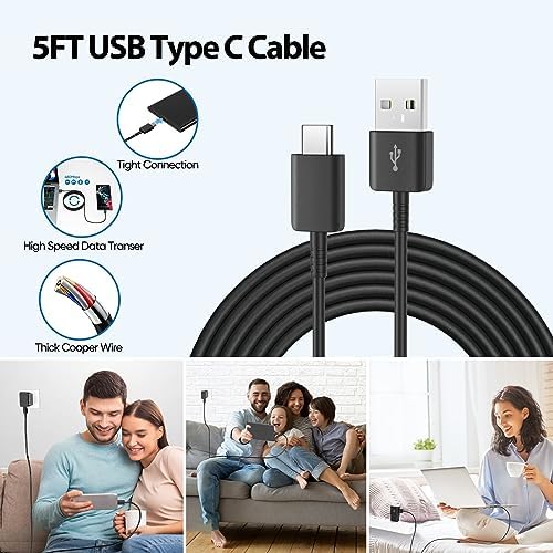 Premium 10 FT Type C Fast Charging Cable for Samsung Galaxy Devices – Versatile USB-C Charger for Rapid Power Delivery to S22, S21, S20, Note Series & More – Durable, Tangle-Free Design for Maximum Convenience and Extended Use