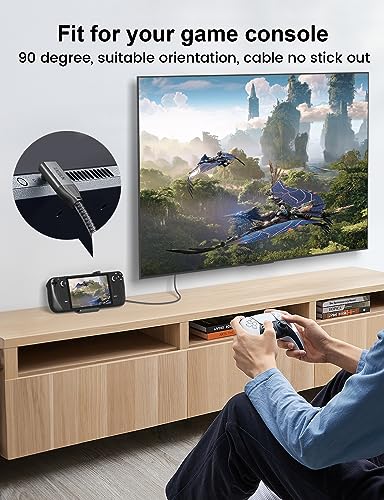 XAOSUN 3.3 ft USB C to USB C High-Speed Cable – 90-Degree Connector for 20 Gbps Data Transfer, 4 K Video Quality, and 240 W Rapid Charging – Ideal for Mac Book, i Pad, Samsung, and Gaming Devices – Unmatched Compatibility and Performance