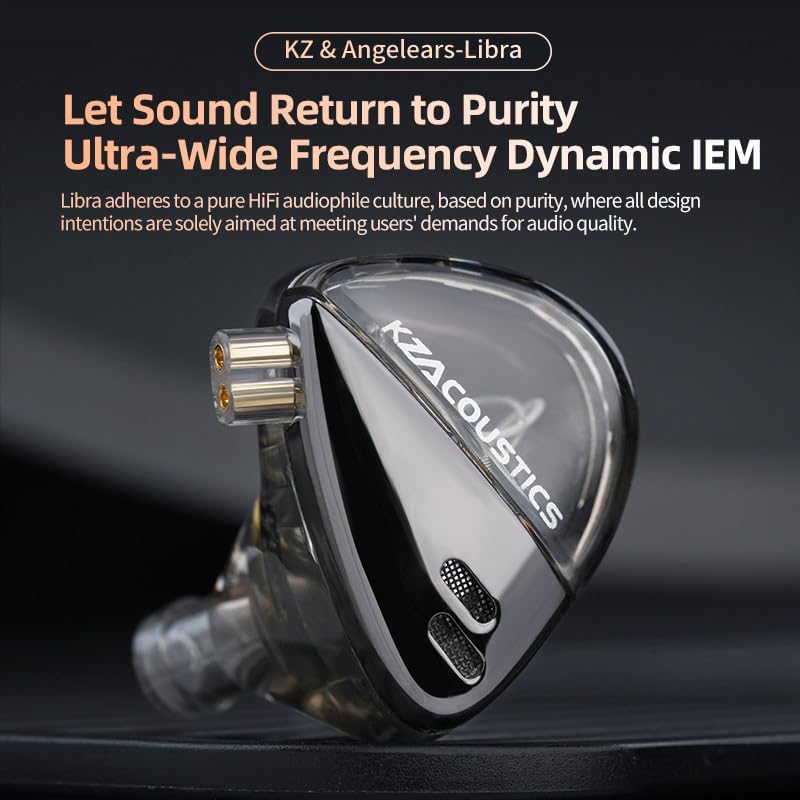 KZ Libra Hi-Fi In-Ear Headphones – Customizable Detachable Cable for Audiophiles Seeking Superior Sound – Enhanced Heavy Bass Earbuds with Ultra-Wide Frequency Response – Ergonomic Comfort Design for All-Day Listening – Multi-Device Compatible for Optimal Audio Flexibility – Transform Your Music Journey with Exceptional Clarity and Dynamic Range